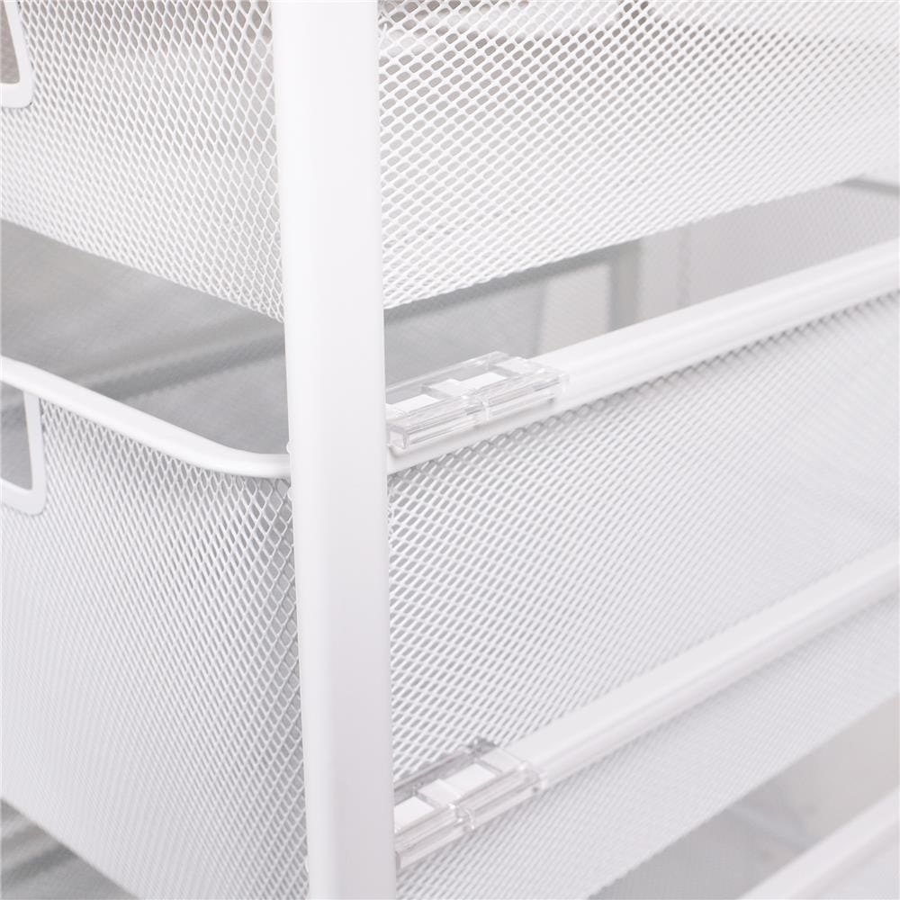 ชั้นลิ้นชัก 4 ชั้น พร้อม TOP ไม้ STACKO FLEXI 70.2x51.4x90 ซม. สีขาว