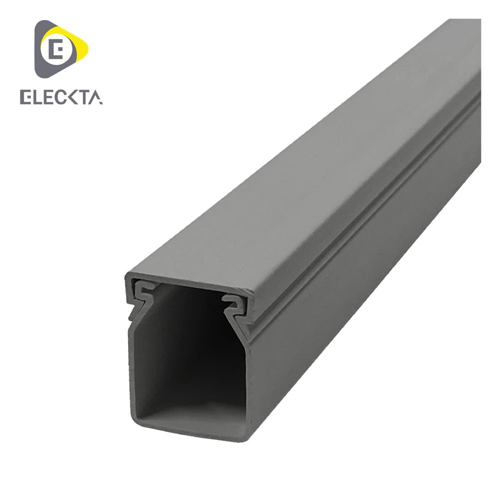 รางเก็บสายไฟวายเวย์ PVC ELECKTA 40X30 มม. 2 เมตร สีเทา