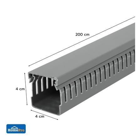 รางเก็บสายไฟวายดักส์ ELECKTA 40X40 มม. 2 ม. สีเทา_3