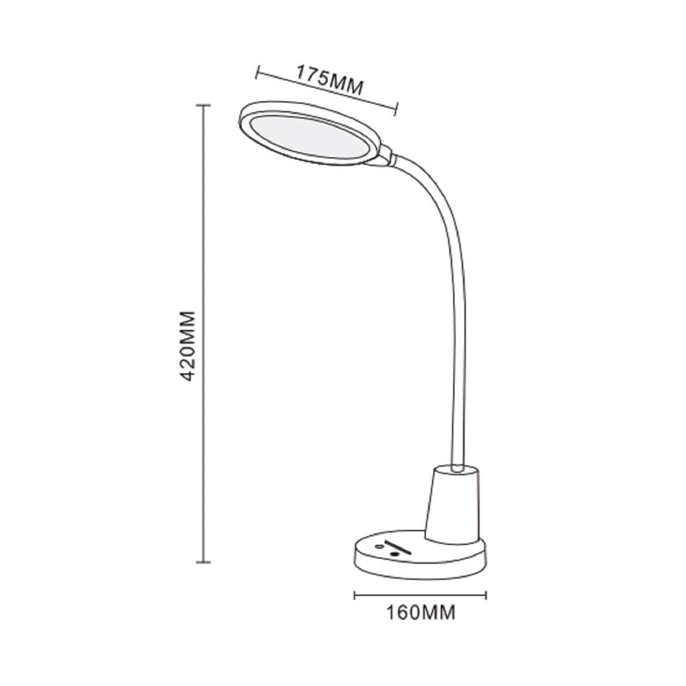 ไฟอ่านหนังสือ LED CARINI MT752WH 10 วัตต์ สีขาว