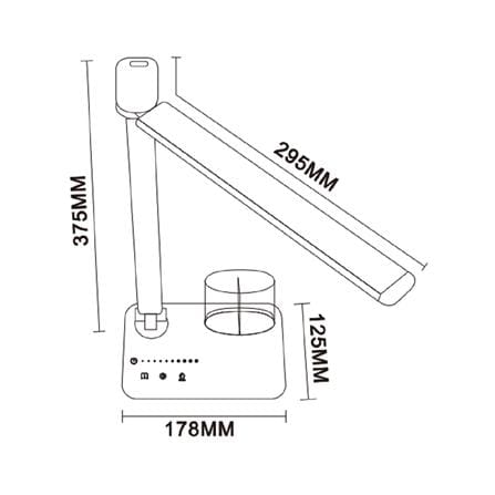 ไฟอ่านหนังสือ LED CARINI MT005BK 5 วัตต์ สีดำ_10