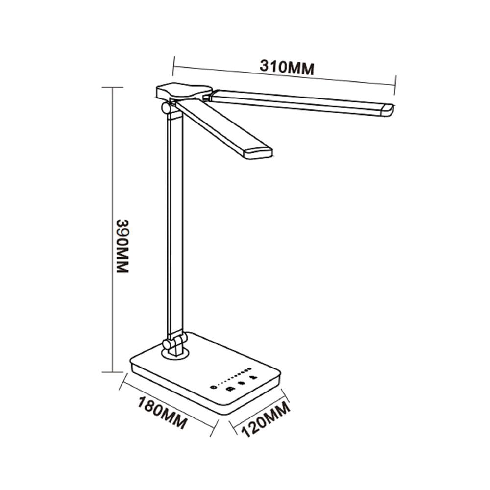 ไฟอ่านหนังสือ LED MT338BK 10 วัตต์ สีดำ