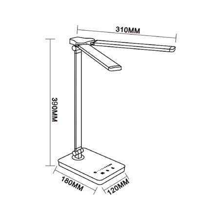 ไฟอ่านหนังสือ LED MT338BK 10 วัตต์ สีดำ_10