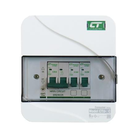 ชุดตู้คอนซูมเมอร์ยูนิต 2 ช่อง เมนธรรมดา 50 แอมป์ CT ELECTRIC CTU-2C_0