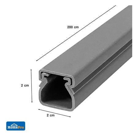 รางเก็บสายไฟวายเวย์ PVC ELECKTA 20X20 มม. 2 เมตร สีเทา_2
