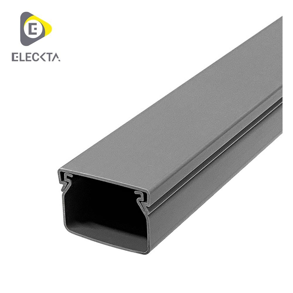 รางเก็บสายไฟวายเวย์ PVC ELECKTA 40X60 มม. 2 ม. สีเทา