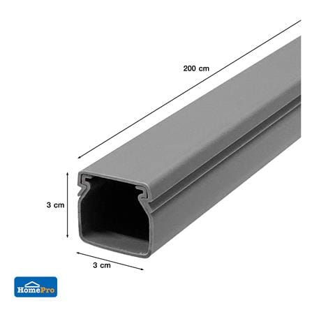 รางเก็บสายไฟวายเวย์ PVC ELECKTA 30X30 มม. 2 เมตร สีเทา_2
