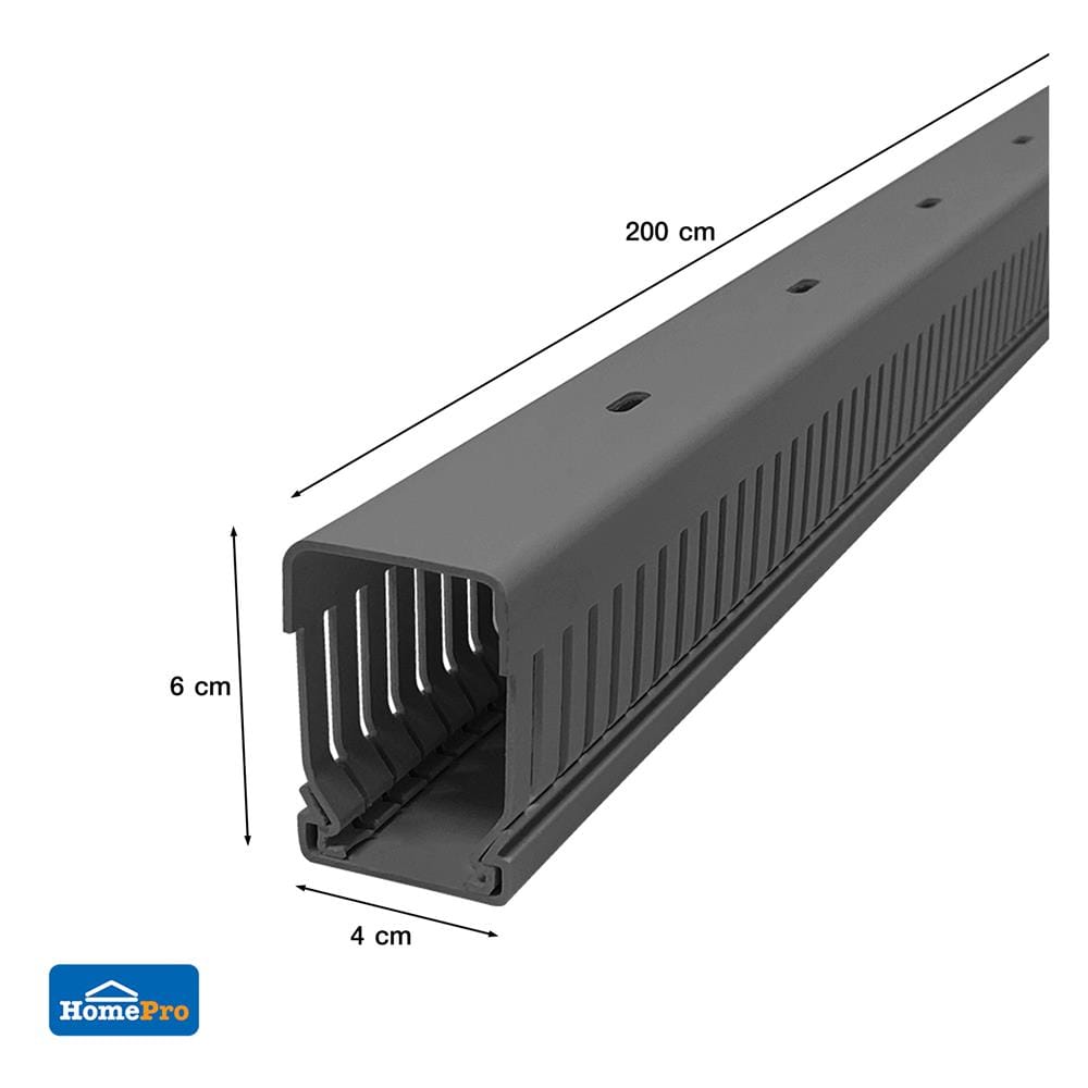 รางเก็บสายไฟวายดักส์ ELECKTA 60X40 มม. 2 ม. สีเทา