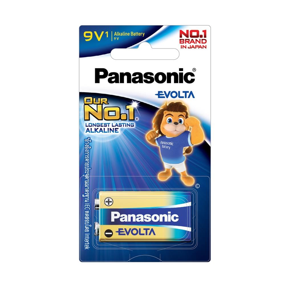 ถ่านอัลคาไลน์ PANASONIC 9 โวลต์ EVOLTA แพ็ก 1 ก้อน