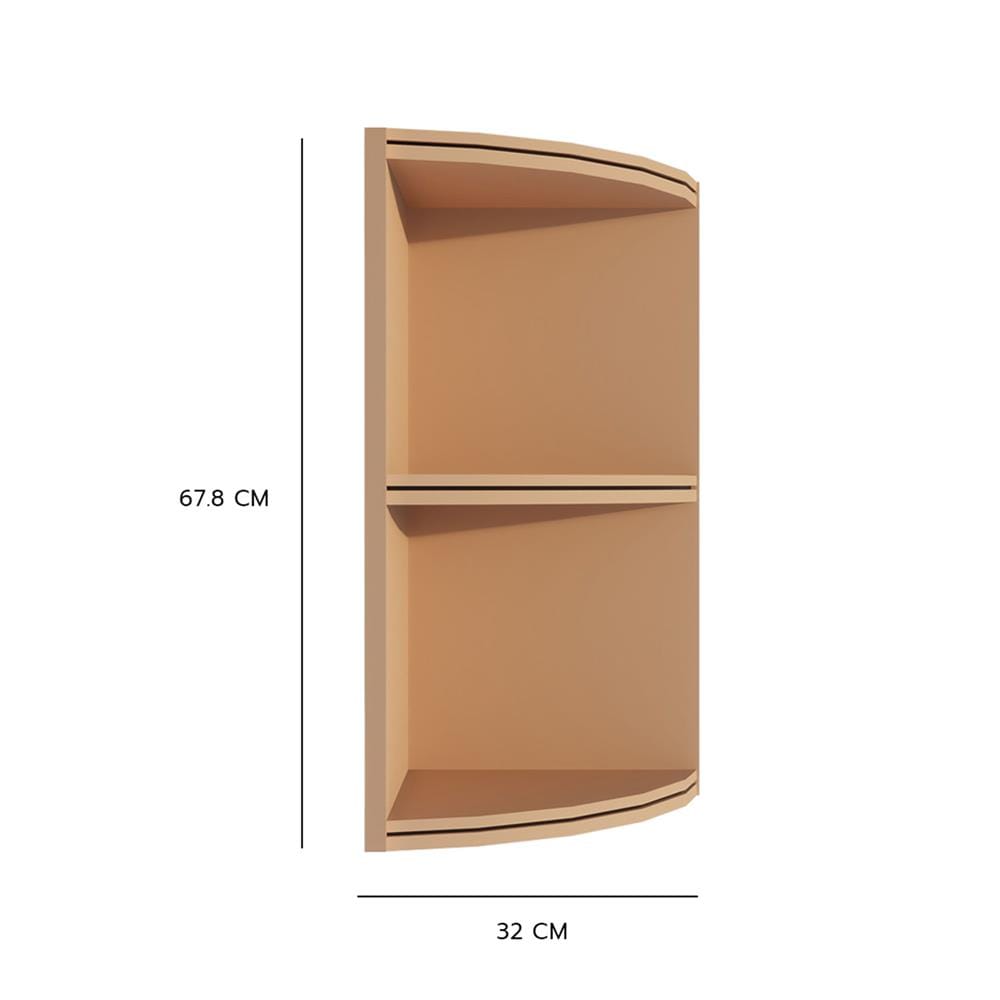 ชั้นจบมุมโค้ง KING PLATINUM 32x67.8 ซม. สี SAND