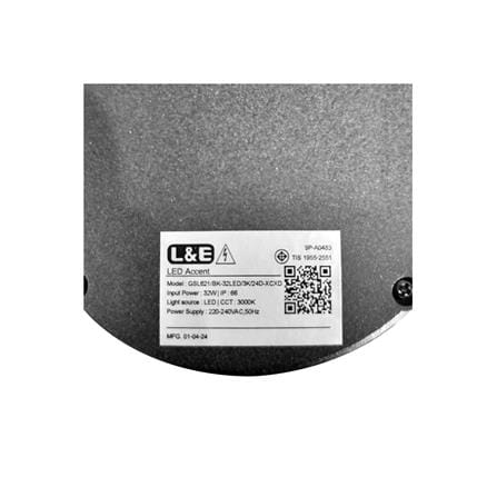 ไฟจัดสวน LED L&E 9P-A0483 32 วัตต์ WARM WHITE สีดำ_4