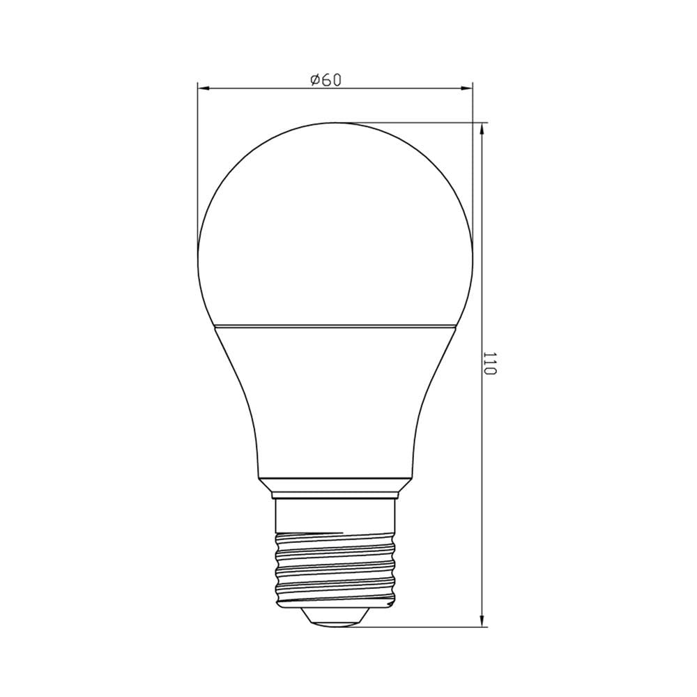 หลอด LED SHINING A60 12 วัตต์ DAYLIGHT E27