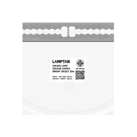 ดาวน์ไลท์ LED LAMPTAN BRIGHT SELECT 8.7 นิ้ว 20 วัตต์ DAYLIGHT/COOL WHITE/WARM WHITE สีขาว_7