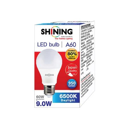 หลอด LED SHINING A60 9 วัตต์ DAYLIGHT E27_6