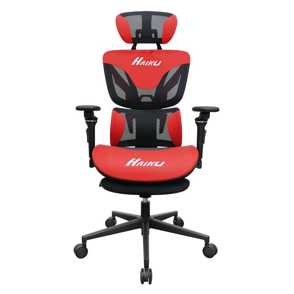 เก้าอี้สุขภาพ SURE HAIKU PL-45GM สีดำ/แดง
