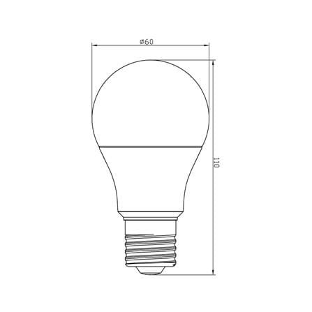 หลอด LED SHINING A60 9 วัตต์ WARM WHITE E27_7