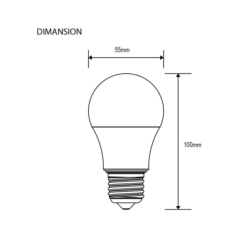 หลอด LED SHINING A55 5 วัตต์ DAYLIGHT E27