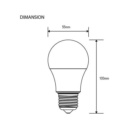 หลอด LED SHINING A55 5 วัตต์ DAYLIGHT E27_7