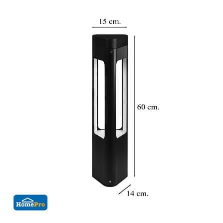 ไฟทางเดิน LED CARINI HK-Y2022 60CM 10 วัตต์ WARM WHITE สีดำ_5