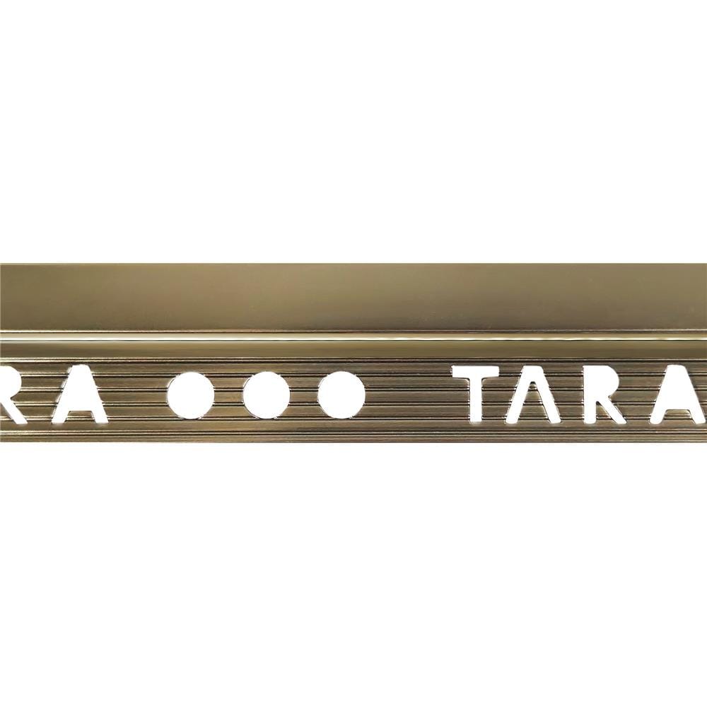 คิ้วอะลูมิเนียมแบบเหลี่ยม TARA 12 มม. 2 ม. สีบรอนซ์-ทอง