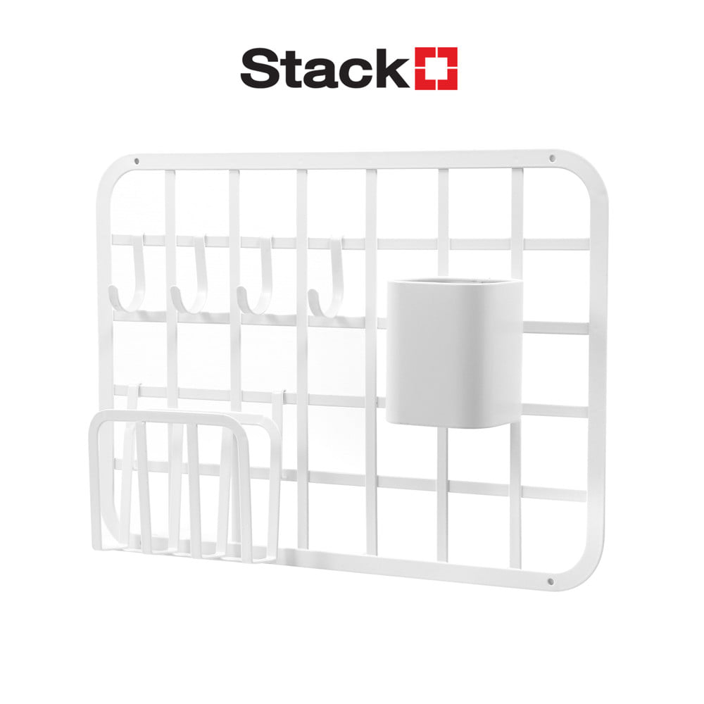 ชุดแผงเหล็กติดผนัง (C) STACKO TIDY 47.5x34.5x10 ซม. สีขาว