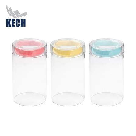 ชุดขวดโหลแก้ว ฝาดึง KECH MILK 1 ลิตร แพ็ก 3 ชิ้น หลากสี_0