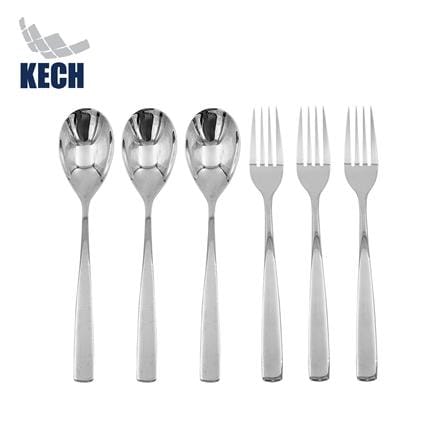 ชุดช้อนส้อมสเตนเลส 410 KECH 6 ชิ้น_0