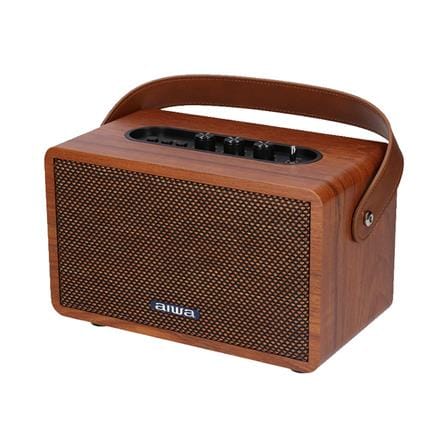 ลำโพงบลูทูธ AIWA RETRO MI-X100 II สีน้ำตาล