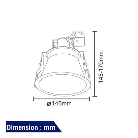 ดาวน์ไลท์ BEC DJ-T1135 4.3 นิ้ว สีขาว กลม_5