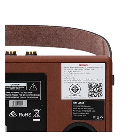 ลำโพงบลูทูธ AIWA RETRO ELITE PLUS RS-X88 สีน้ำตาล_6