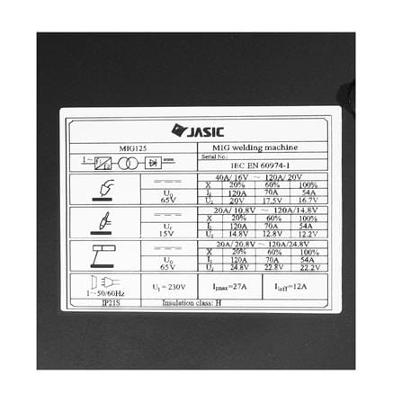 เครื่องเชื่อม JASIC MIG125 230 โวลต์_7