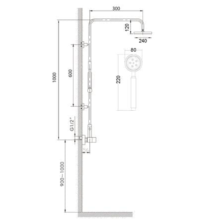 ฝักบัว RAIN SHOWER NOVABATH NVB-RS748-10HS_1