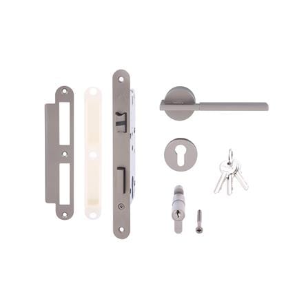 มือจับก้านโยกห้องทั่วไป MORTISE HAFELE 489.11.046 สีเทาดำ_2