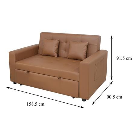 โซฟาเบด FURDINI FINN PVC สีน้ำตาล_6