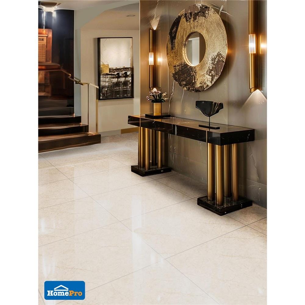 กระเบื้องพื้นพอร์ซเลน 60x90 ซม. TARA เจนนี่ ไลท์ ครีม 1.62 ตร.ม.