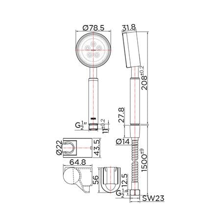 ฝักบัวสายอ่อน 1 ระดับ KARAT FAUCET KS-21-231-63_2