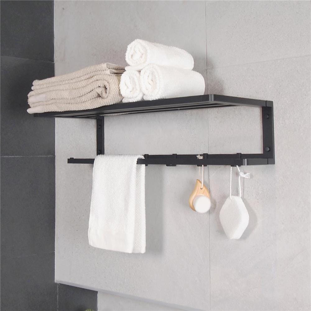 ชั้นวางพร้อมราว RASLAND RA W1533-W5566-BK สีดำ