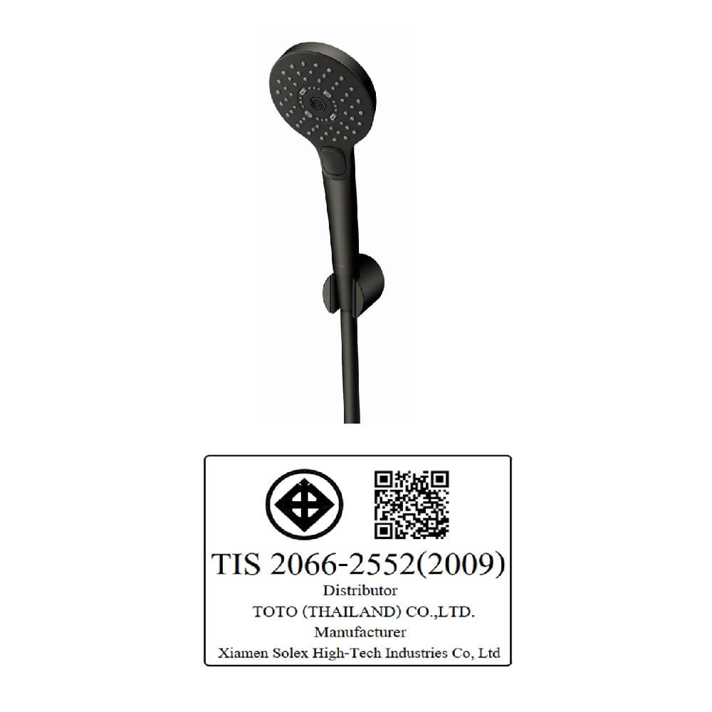 ชุดฝักบัวสายอ่อน 3 ระดับ TOTO TBW01010T-MBL สีดำ