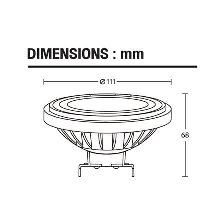 หลอด LED BEC AR111 15 วัตต์ WARM WHITE G53_3