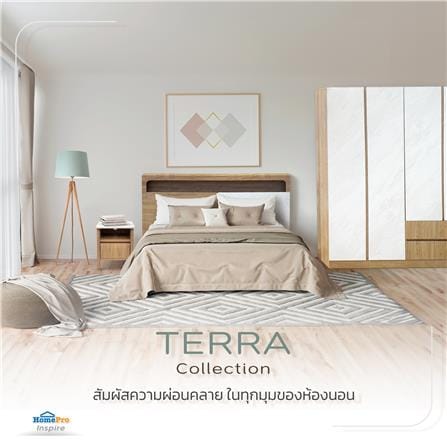 ตู้เสื้อผ้า 4 บานเปิด FURDINI TERRA 160 ซม. สีโอ๊ค/ลายหิน_5