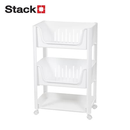 ชั้นวางของ 3 ชั้น STACKO MILA 45X28X70 ซม. สีขาว_0