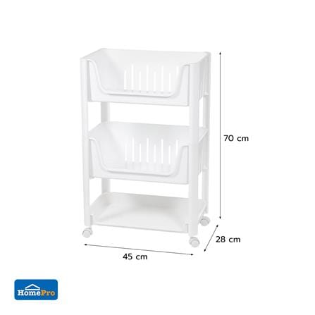 ชั้นวางของ 3 ชั้น STACKO MILA 45X28X70 ซม. สีขาว_6