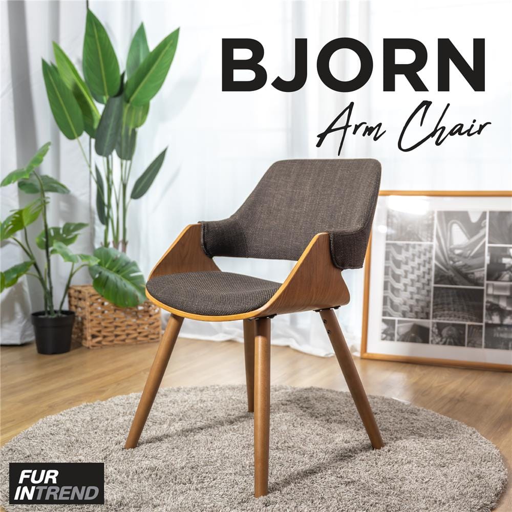 เก้าอี้ห้องอาหาร FURINTREND BJORN สีเทาเข้ม
