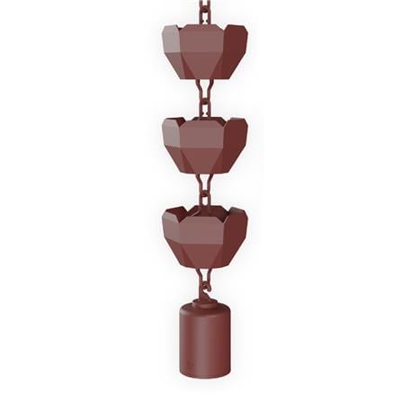 โซ่ไวนิลระบายน้ำฝน VG GEM 3 เมตร สีน้ำตาล_0