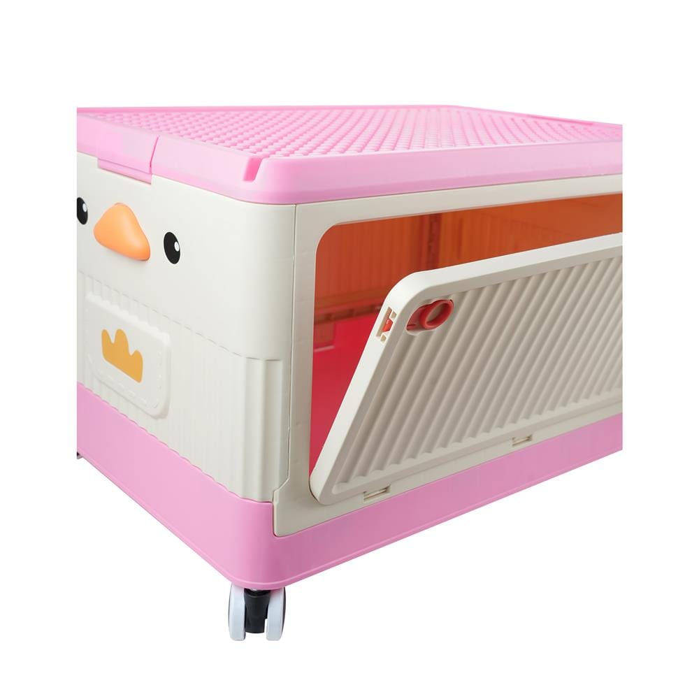 กล่องเก็บของ STACKO KID DUCK SIZE M 54X36X34 ซม. สีชมพู