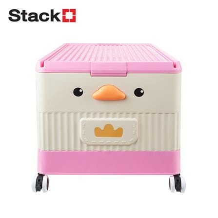 กล่องเก็บของ STACKO KID DUCK SIZE M 54X36X34 ซม. สีชมพู_0