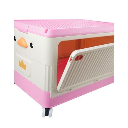 กล่องเก็บของ STACKO KID DUCK SIZE M 54X36X34 ซม. สีชมพู_2