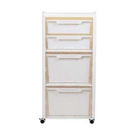 ตู้บานเปิดบน 3 ชั้น STACKO VENUS 41X30X88 ซม. สีขาว_2