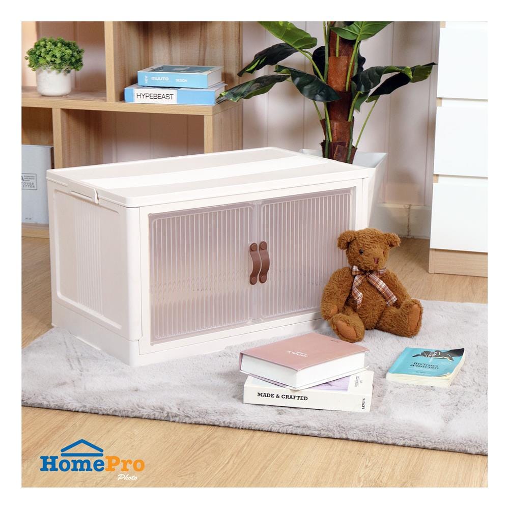 กล่องบานเปิด STACKO CLOUD SIZE L 65x40x37 ซม. สีขาว
