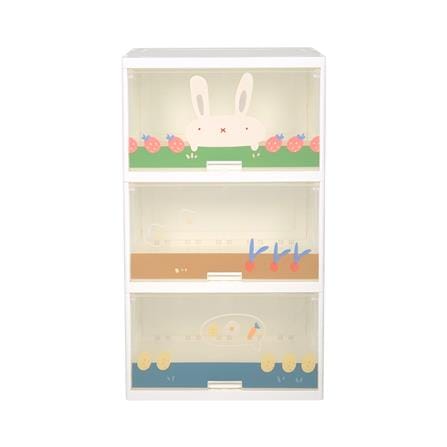 ตู้บานเปิดบน 3 ชั้น STACKO RABBIT 58X40X103 ซม. สีขาว_2